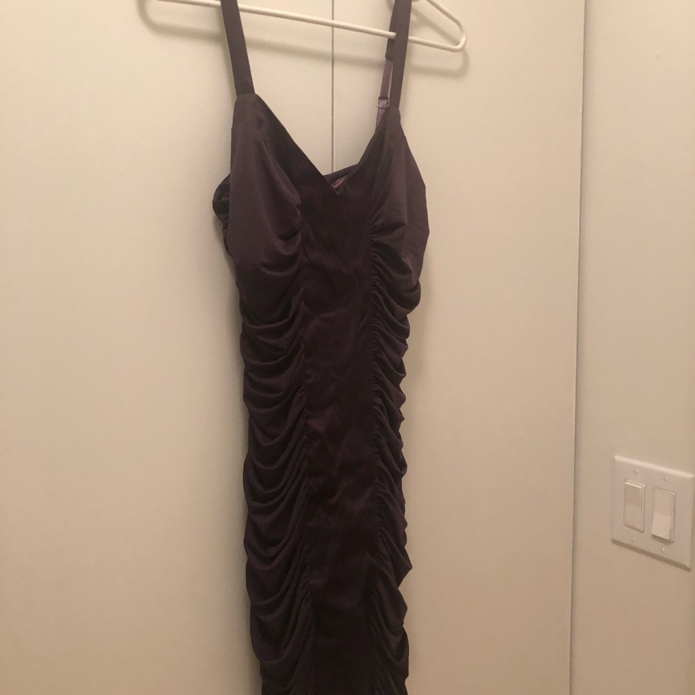 nikibiki purple ruffle mini dress xs